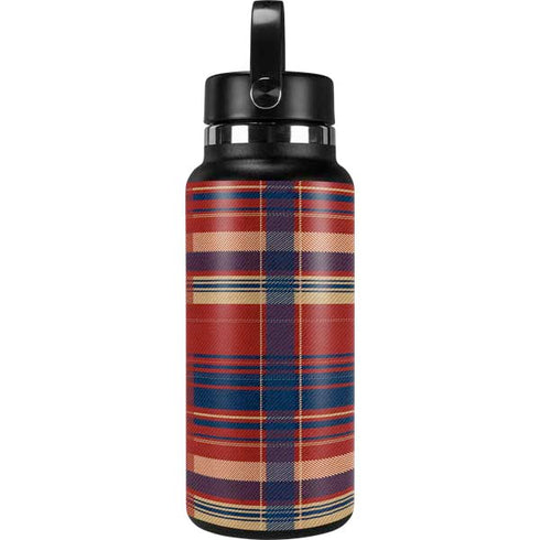Red and Blue Plaid Hydro Flask 32oz Wide Mouth Skin